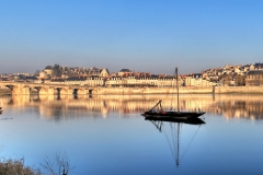 Blois reflected in the river